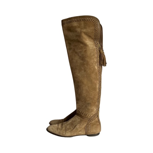 Jimmy Choo calf high suede riding boots size 36.5